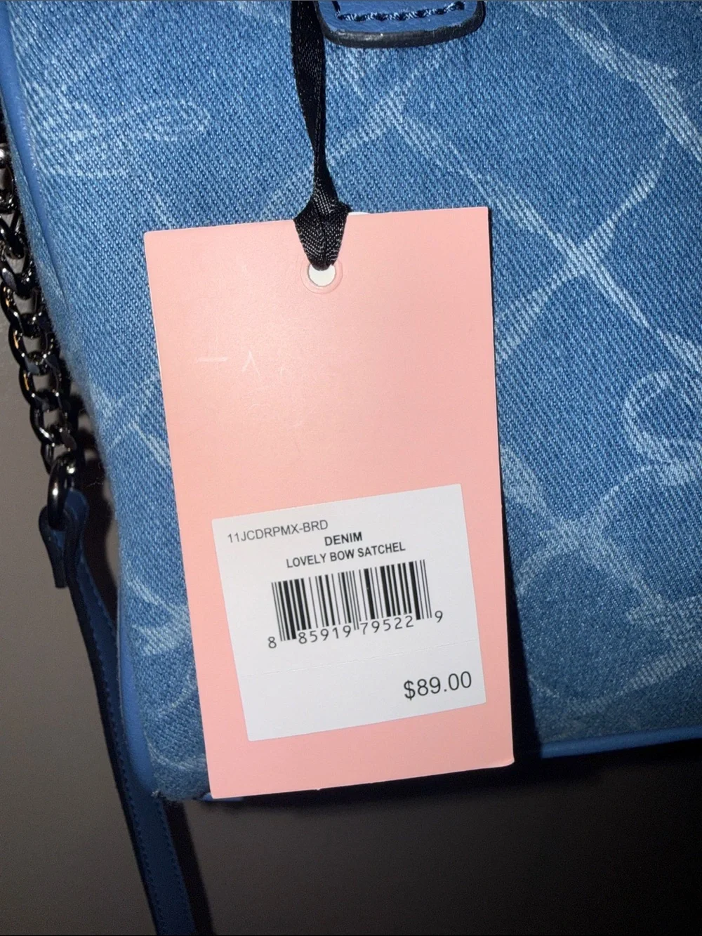 Juicy Couture Denim Lovely Bow Satchel Handbag